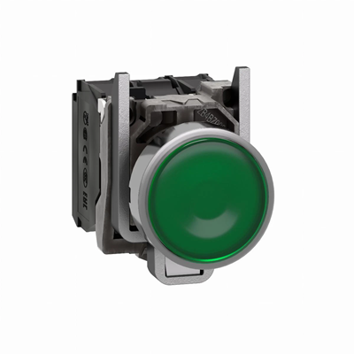 Harmony XB4 Bouton plat LED verte 110/120V