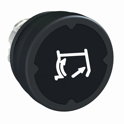 Harmony XB4 Bouton plat pour le travailDans des conditions difficiles Ø22 métal rond noir