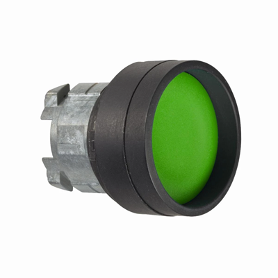 Harmony XB4 Bouton poussoir encastré Ø22 vert rappel par ressort sans éclairage rond métal