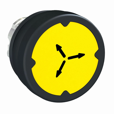 Harmony XB4 Bouton-poussoir plat pour fonctionnementDans des conditions difficiles Ø22 métal jaune rond