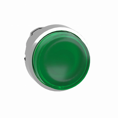 Harmony XB4 Bouton poussoir saillie avec retour automatique LED métal vert