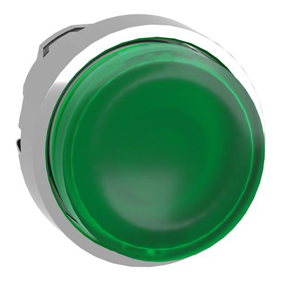 Harmony XB4 Bouton poussoir saillie avec retour automatique LED métal vert