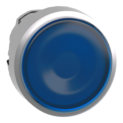 Harmony XB4 Cabeza de botón plana de metal azul con posibilidad de insertar una leyenda