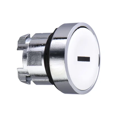 Harmony XB4 Cabeza de botón plana de metal, blanca, con marca