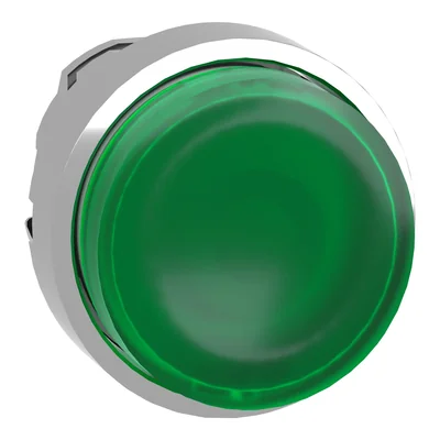 Harmony XB4 Cabeza de botón saliente con retorno automático LED de metal verde