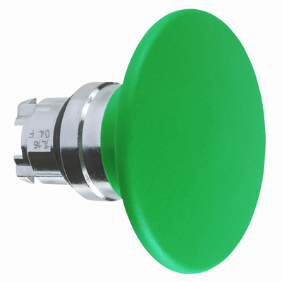 Harmony XB4 Cabezal de botón tipo seta con retorno automático Ø60, metal verde