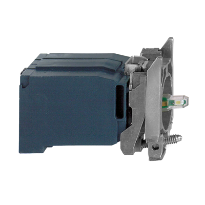Harmony XB4 Corps de bouton poussoir avec élément lumineux Blanc 400VAC LED Transformateur BA 9s