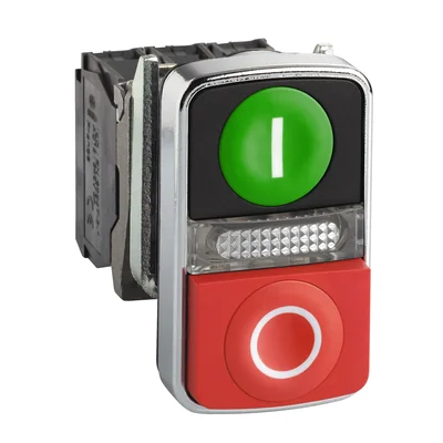 Harmony XB4 Doppio pulsante LED verde/rosso 120V