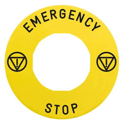 Harmony XB4 EMERGENCY STOP Label