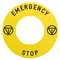 Harmony XB4 EMERGENCY STOP Label