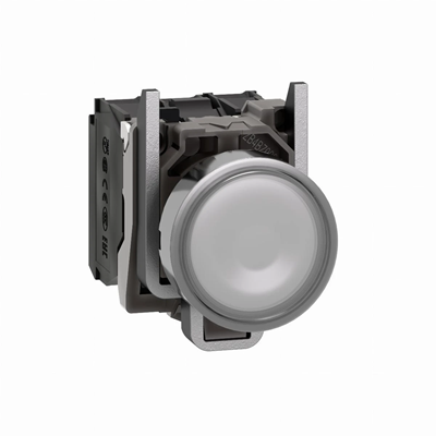 Harmony XB4 Flachknopf, weiße LED, 230/240 V