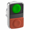 Harmony XB4 Flat/protruding green/red metal pushbutton actuator