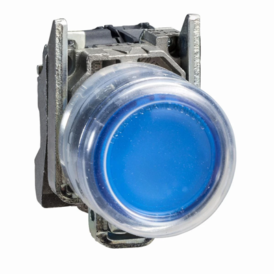 Harmony XB4 Hooded blue button without marking LED 22 24V metal