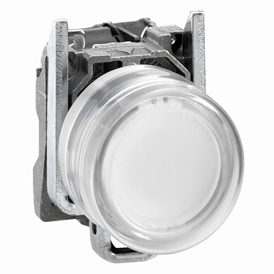 Harmony XB4 Hooded button white without marking LED 22 24V metal