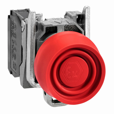 Harmony XB4 Hooded push-button red non-illuminated metal