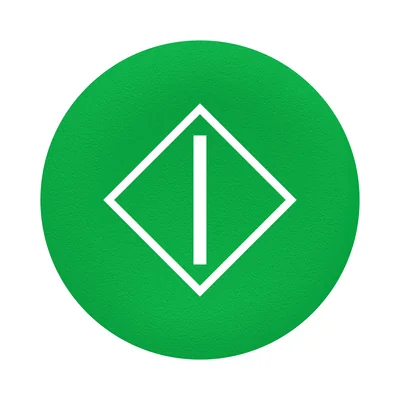 Harmony XB4 Insert vert marqué I en losange pour bouton rond Ø22