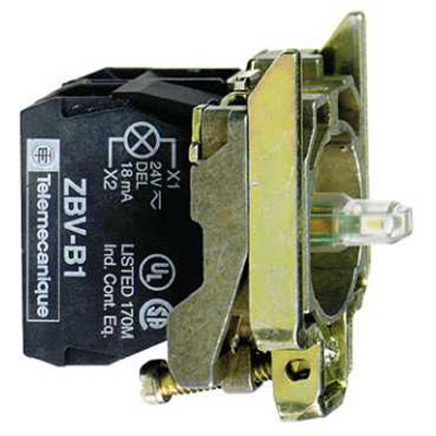 Harmony XB4 Korpus przycisku LED 24V żółty metalowy styk 1NO + 1NC