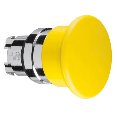 Harmony XB4 Mushroom head Ø40 yellow with spring return metal