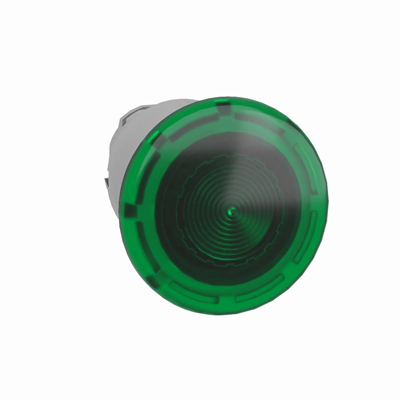 Harmony XB4 Mushroom head with spring return Ø40 LED green metal