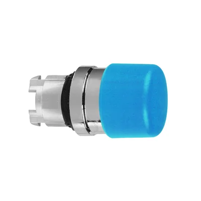 Harmony XB4 Mushroom pushbutton Ø30 blue self-return without backlight metal plain