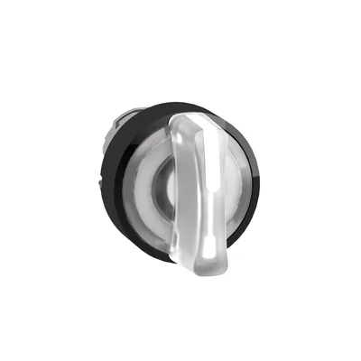 Harmony XB4 Przełącznik 3 pozycyjny Ø22 biały stabilny LED metalowy okrągły
