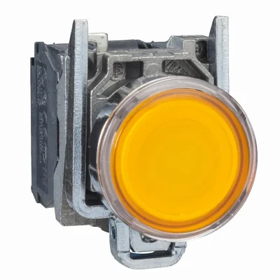Harmony XB4 Przycisk płaski pomarańczowy z żarówką 250V