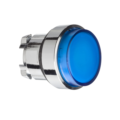 Harmony XB4 Push button actuator blue spring-loaded BA 9s metal bulb