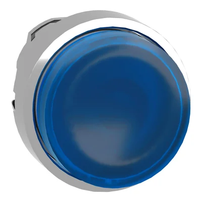 Harmony XB4 Push button head protruding with automatic return LED blue metal