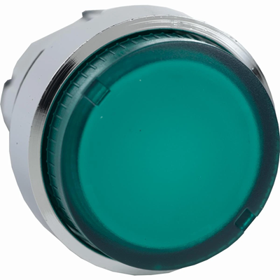 Harmony XB4 Push button head protruding with automatic return LED green metal