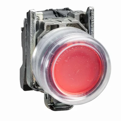 Harmony XB4 Red hooded push-button without marking metal