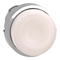 Harmony XB4 Testa del pulsante sporgente con LED a ritorno automatico, metallo bianco