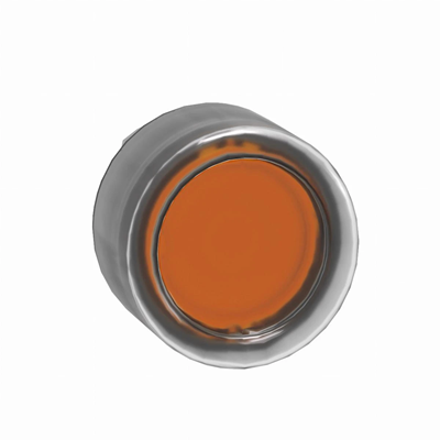 Harmony XB4 Tête de bouton plate à retour automatique avec capot métallique orange