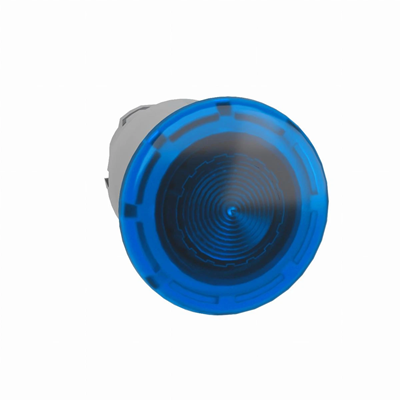 Harmony XB4 Tête de push pull LED tête champignon Ø40 métal bleu