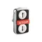Harmony XB4 Triple botón blanco/STOP/negro metal flecha arriba/STOP/flecha abajo