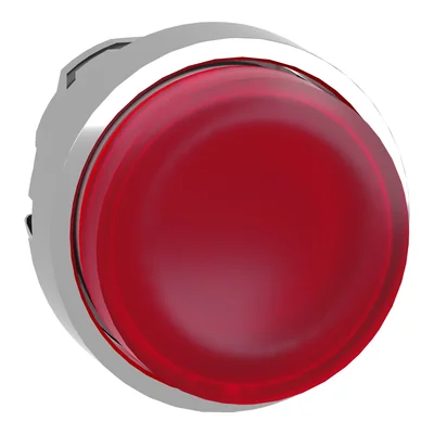 Harmony XB4 Vyčnívající hlavice tlačítka s automatickým návratem červené kovové LED