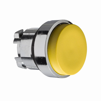 Harmony XB4 Yellow metal push-button head with automatic return