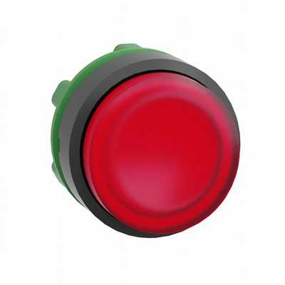 Harmony XB5 Bouton poussoir à tête saillante avec retour automatique LED plastique rouge