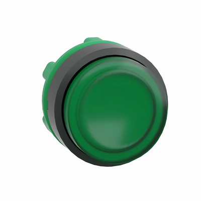 Harmony XB5 Bouton poussoir à tête saillante avec retour automatique LED plastique vert