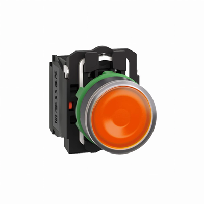 Harmony XB5 Bouton poussoir plat orange LED 24V