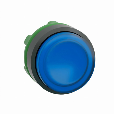 Harmony XB5 Button protruding blue self-resetting plastic LED typical without marking