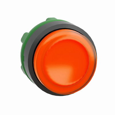 Harmony XB5 Button protruding orange LED plastic, typical without marking