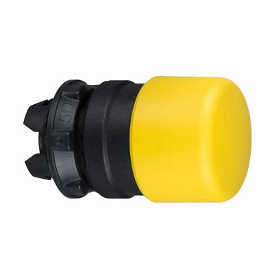 Harmony XB5 Cabeza de botón tipo seta Ø30 amarillo con retorno automático, plástico