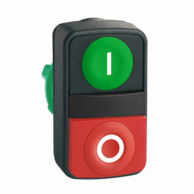 Harmony XB5 Double push button drive flat/protruding green/red plastic