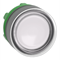 Harmony XB5 Flat button head with LED spring return, white plastic hood