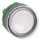 Harmony XB5 Flat button head with LED spring return, white plastic hood