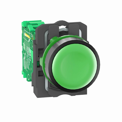 Harmony XB5 Główka bezprzewodowego i bezbateryjnego przycisku z nadajnikiem Zielona Plastikowa