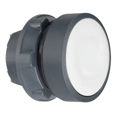 Harmony XB5 Główka przycisku płaskiego z samoczynnym powrotem LED BA9a biała plastikowa