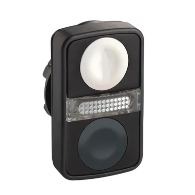 Harmony XB5 Główka przycisku podwójnego płaski/płaski z samopowrotem LED plastikowa
