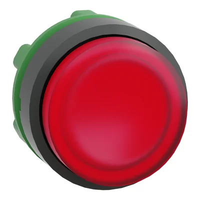 Harmony XB5 Napęd przycisku wystającego czerwony push push LED plastikowy bez oznaczenia