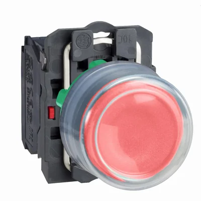 Harmony XB5 Przycisk okapturzony czerwony plastikowy